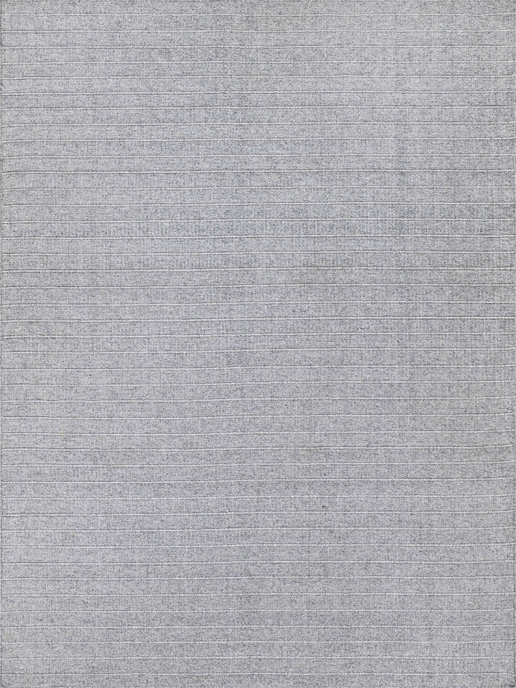 Nova Indoor/Outoor Handmade Flatwoven PET yarn Gray Area Rug, 6'x9'