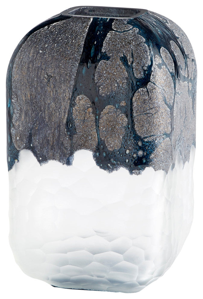 Bosco Vase, Blueand White, Small