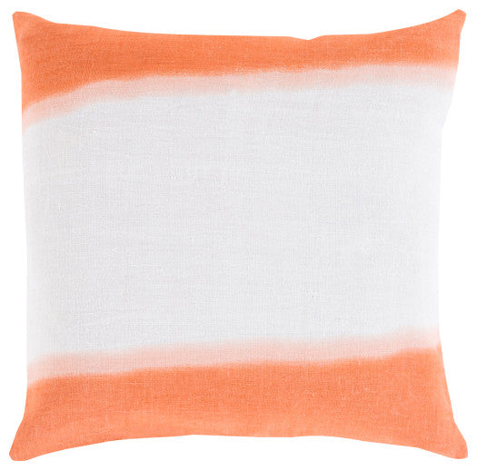 Surya Double Dip DD-008 22"x22" Pillow Kit, Peach/Ivory/Coral