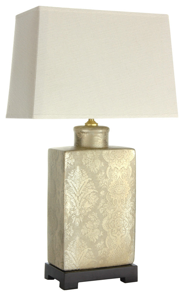 24" Finch in the Blossoms Porcelain Lamp