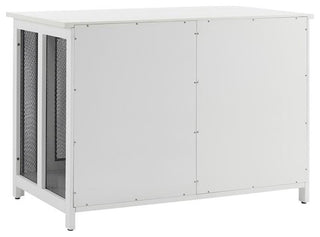 Crosley Furniture Dane Credenza Transitional Wood Dog Crate in White
