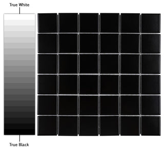 Metro Quad Matte Black Porcelain Floor and Wall Tile