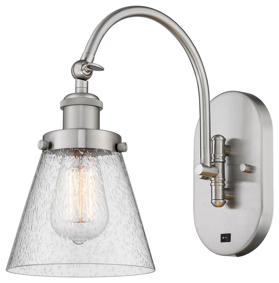 Cone Sconce, Brushed Satin Nickel, Seedy, Seedy