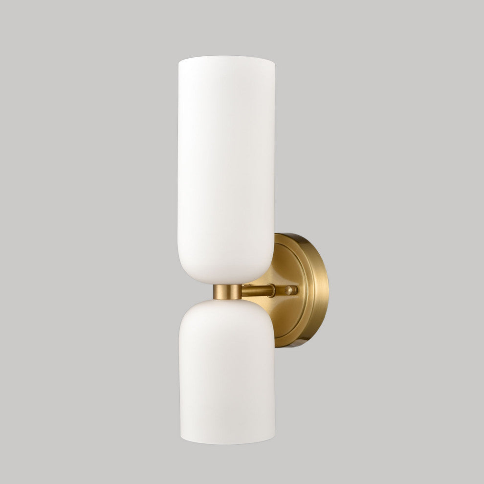 Modern Gold 2-Light Wall Sconce Vanity Light, Set of 2