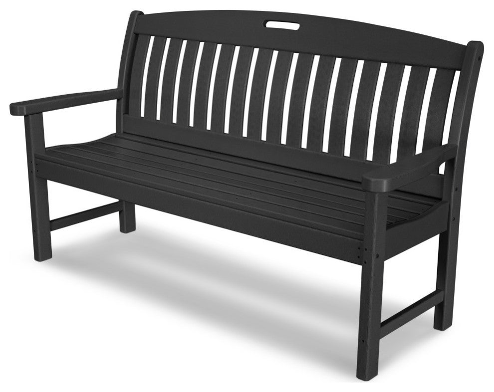 Polywood Nautical 60" Bench, Black