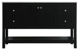 Home Living 54" Single Bathroom Vanity, Black