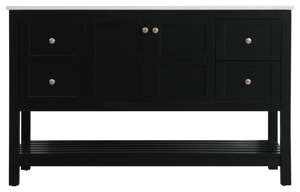 Home Living 54" Single Bathroom Vanity, Black