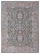 Weave & Wander Sybil Transitional Oriental Style Rug, Charcoal/Blue/Red, 7' - 10