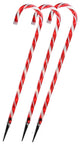 Set of 3 Outdoor Shimmering Candy Cane Christmas Pathway Markers 28"