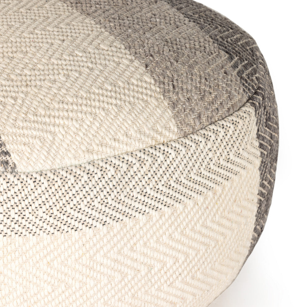 Color Block Floor Cushion-Brown, Cream