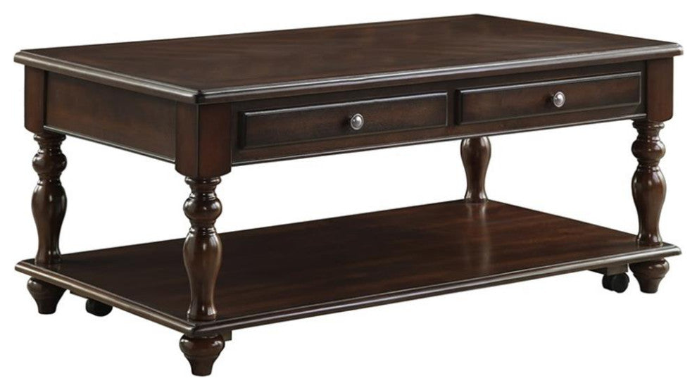 Homelegance Lovington Cocktail Table With Lift Top on Casters, Espresso