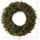 4ft. Large Flocked Faux Xmas Wreath W/Pinecone, Clear Lights & Bendable Branches