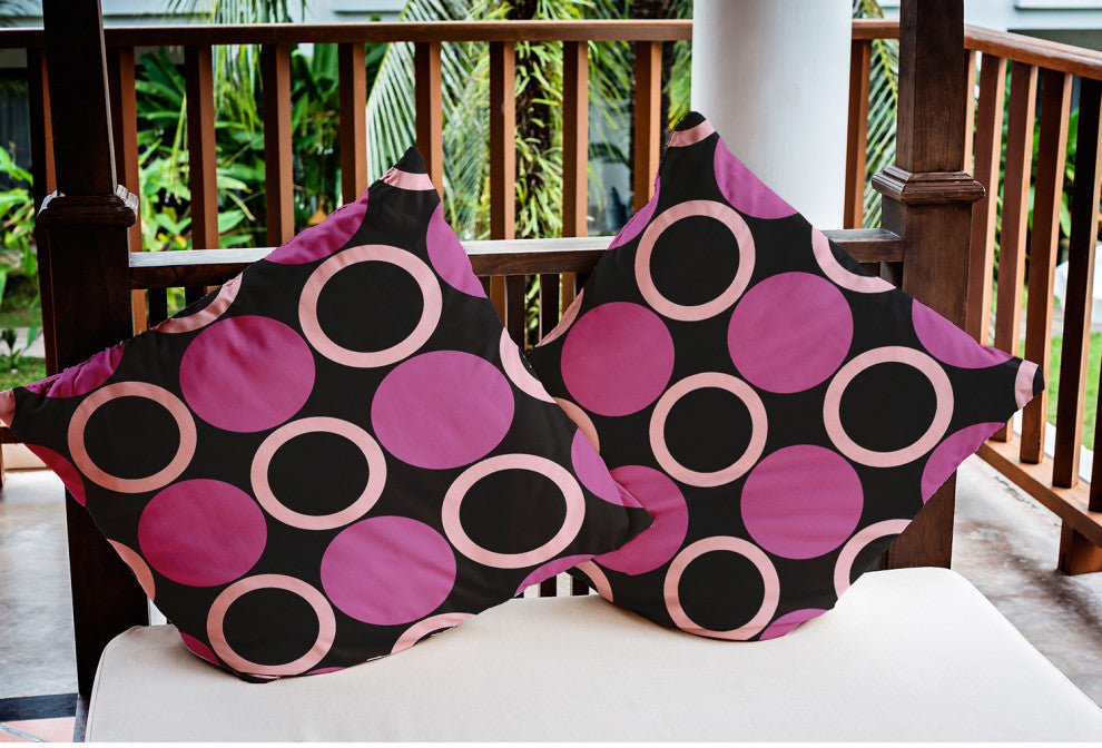 Mod Circles Indoor/Outdoor Throw Pillow, Orchid, 20"x20"