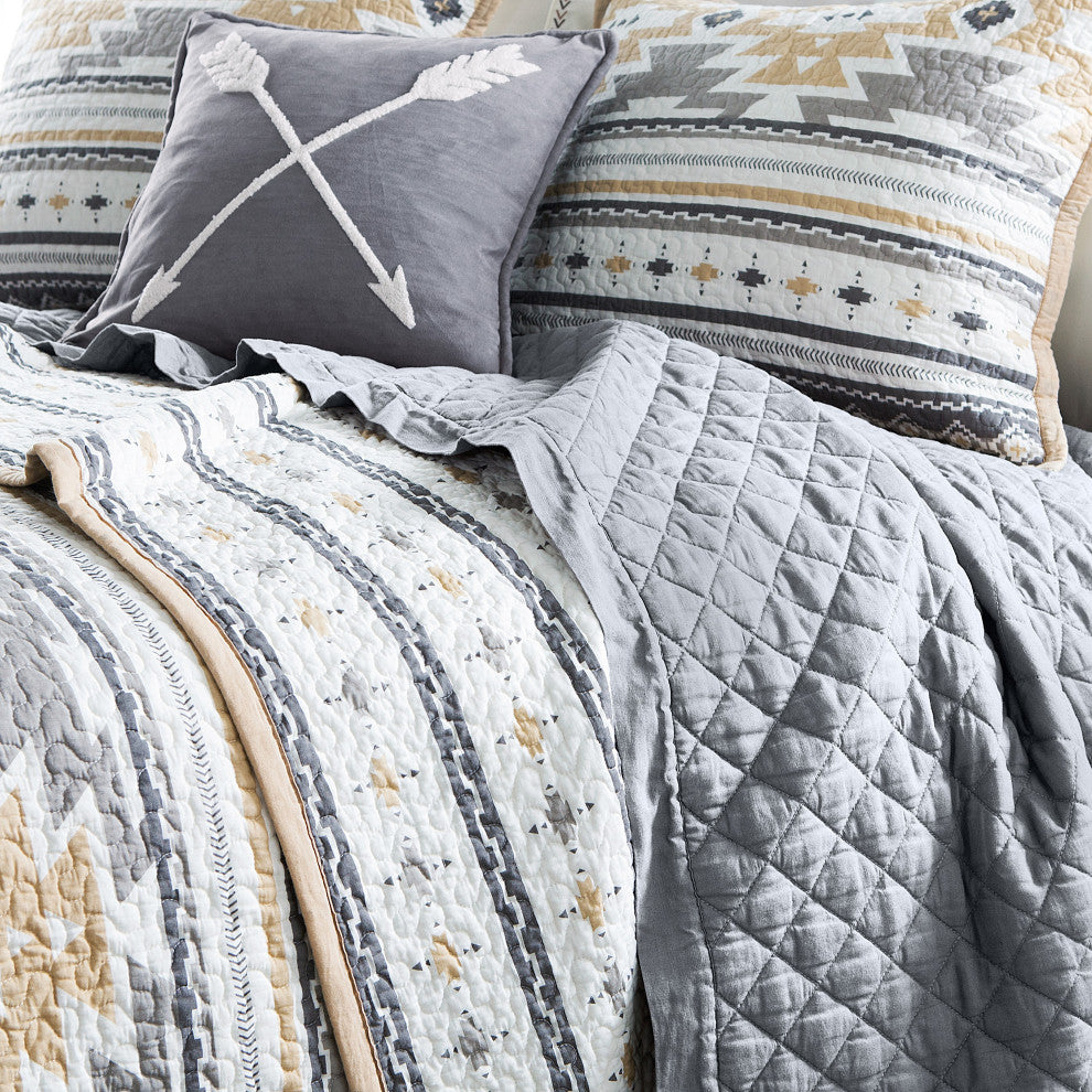 Desert Sage Reversible Quilt Set, 3 Piece, King