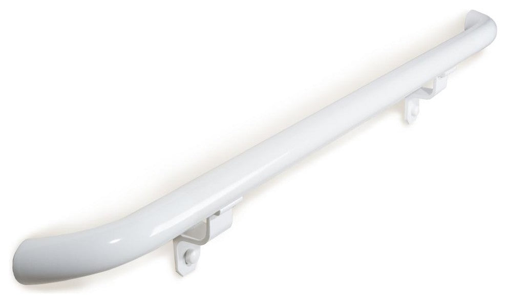 4' Aluminum ADA Handrail Compliant Kit With Wall Returns, White
