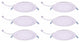 6" SLIM CEILING LIGHT, 3000K, CRI90, ES, ETL, 12W, LM700, Set of 6