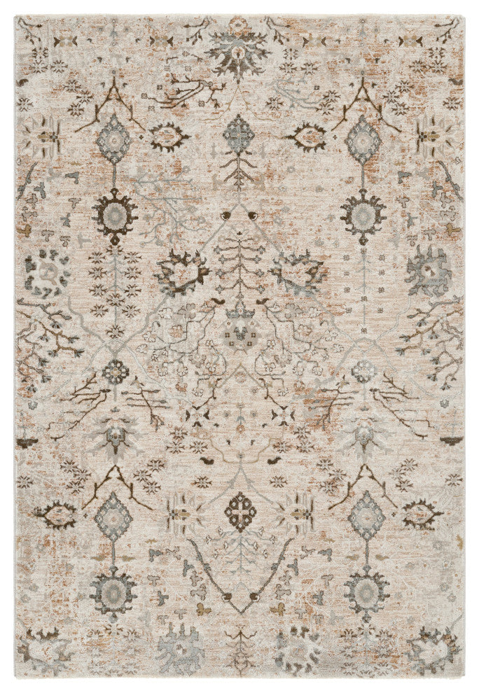 Brunswick BWK-2311 Traditional Beige/Olive 6'7" Round Area Rug