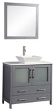 36" Bathroom Vanity With Matching Mirror, Dark Gray