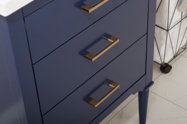 Design Element Mason 24" Transitional Single Sink Vanity, Blue