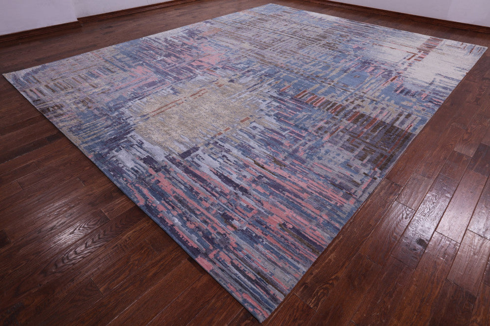 Wool & Silk Abstract Handmade Rug 12' 1" X 15' 2" - Q14859