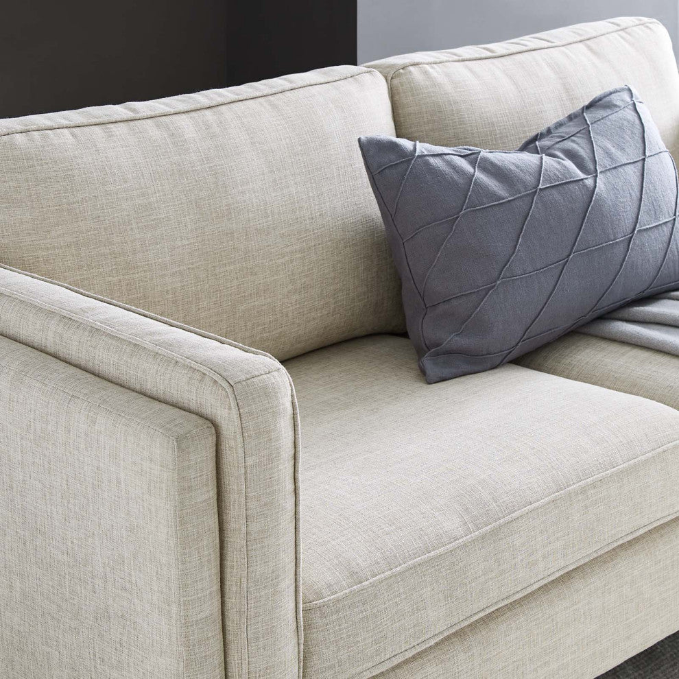Sofa, Fabric, Beige, Modern, Living Lounge Room Hotel Lobby Hospitality