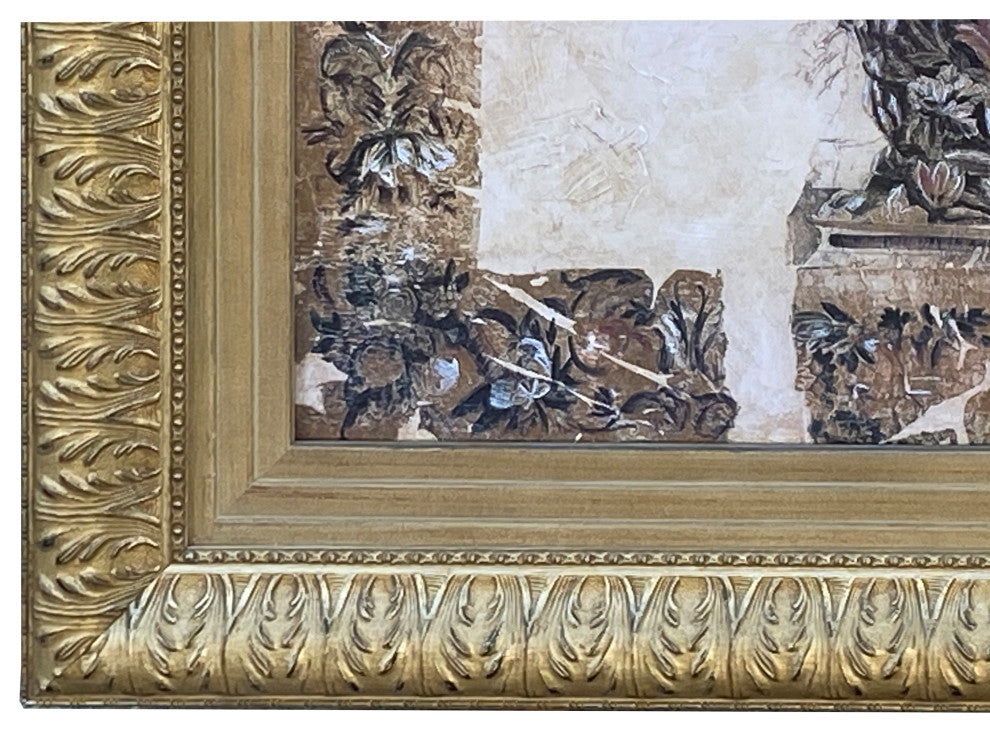 Large Wood Matte Light Gold Framed Artistic Graphic Wall Art Hcs7293