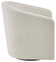 Martha Stewart Amber Low Back Tub Style Swivel Accent Chair, Ivory