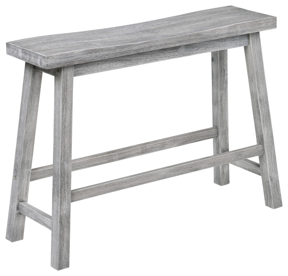 Sonoma Saddle Bench, Storm Gray Wire-Brush