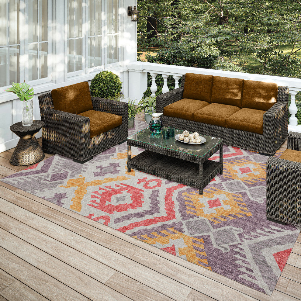 Indoor/Outdoor Sedona SN2 Passion Machine Washable 8' x 10' Rug