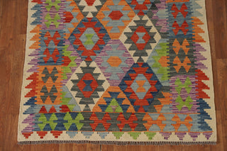 Geometric Kilim Oriental Wool Rug 4x6