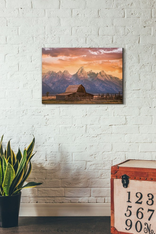 Epic Graffiti "Sunrise on the Ranch" by Darren White, Giclee Canvas Art, 18"x26"