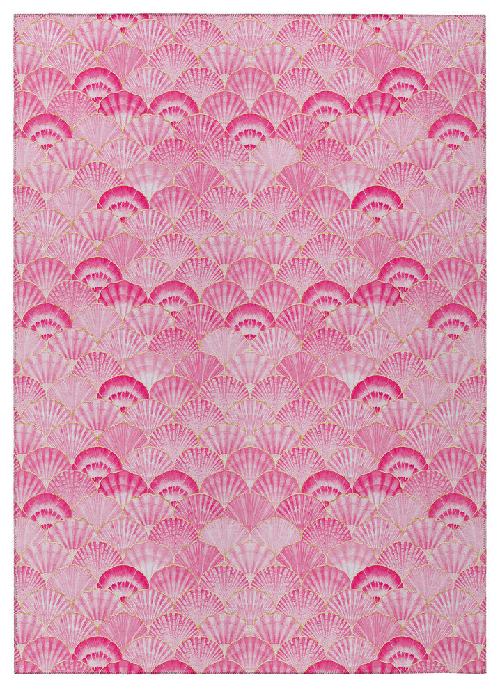 Indoor/Outdoor Seabreeze SZ2 Blush Machine Washable 8' x 10' Rug