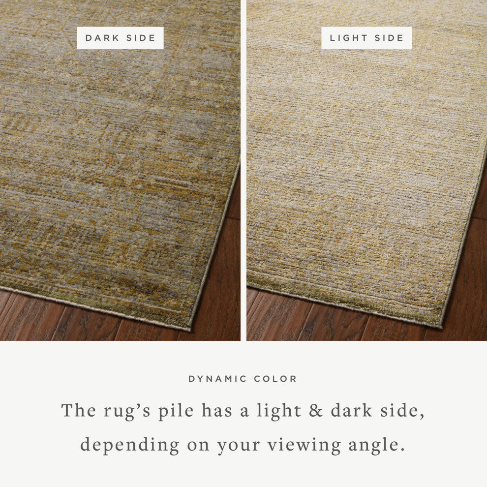 Jean Stoffer x Loloi Bradbury Dove / Gold 11''-6" x 15''-6" Area Rug