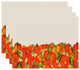Sunset Tulip Garden Floral Print Placemats, Set of 4, 18"x14", Orange