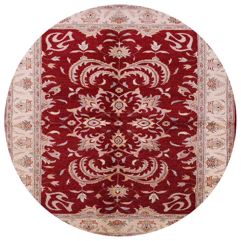 Ahgly Company Indoor Round Mid-Century Modern Area Rugs, 7' Round