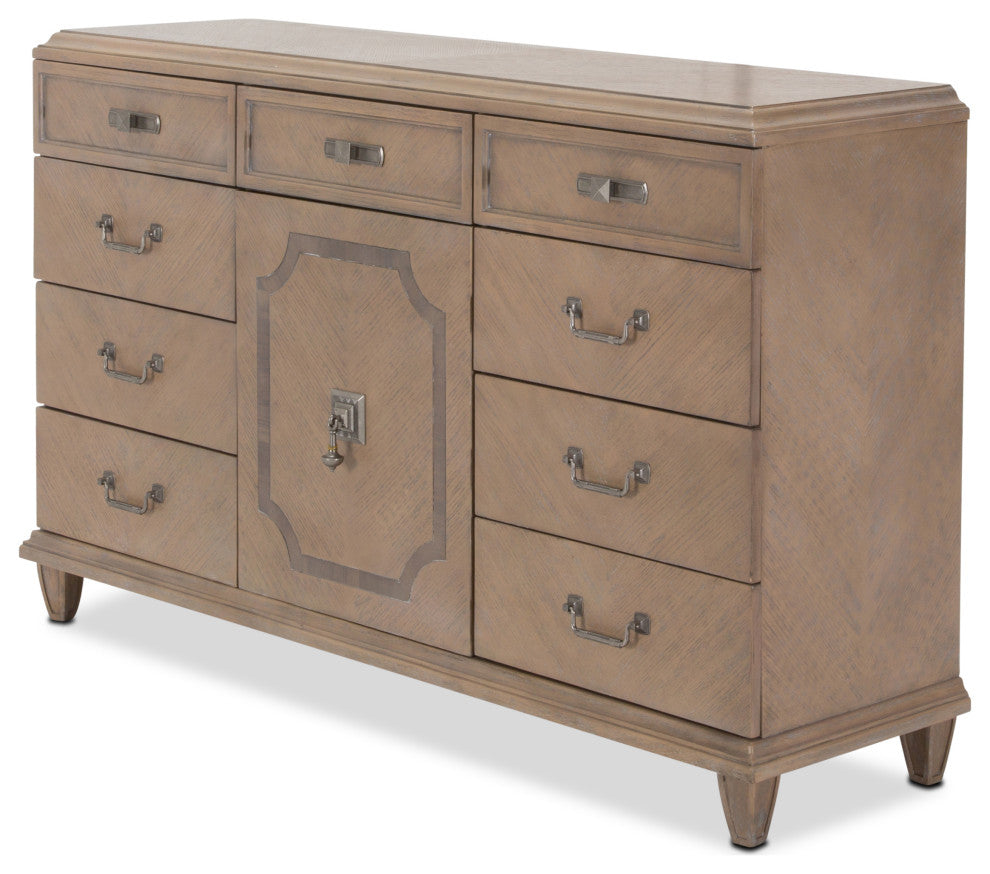 Tangier Coast Dresser With Mirror, Desert Sand