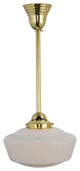 12W Revival Schoolhouse W/Traditional Globe Pendant