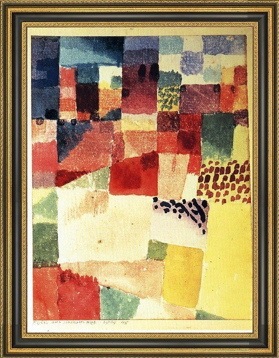 Paul Klee Hammamet - 21" x 28" Framed Premium Canvas Print