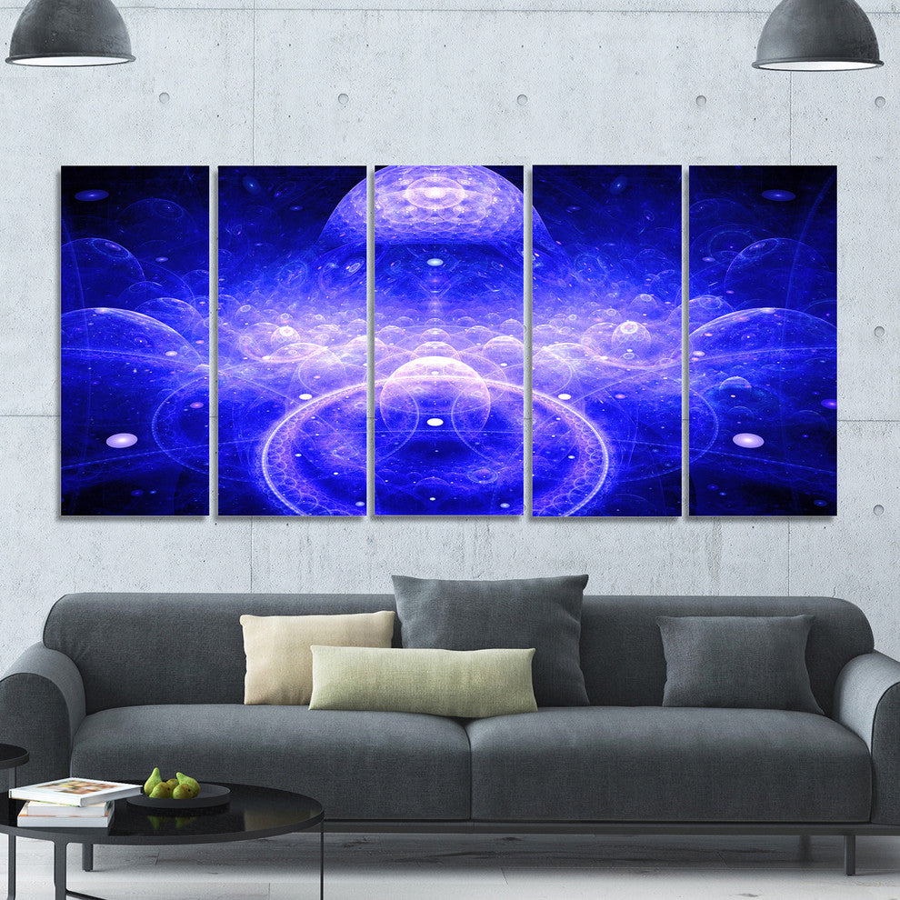 Mystic 3D Surreal Illustration, Abstract Canvas Art Print, 60"x28", 5 Panels