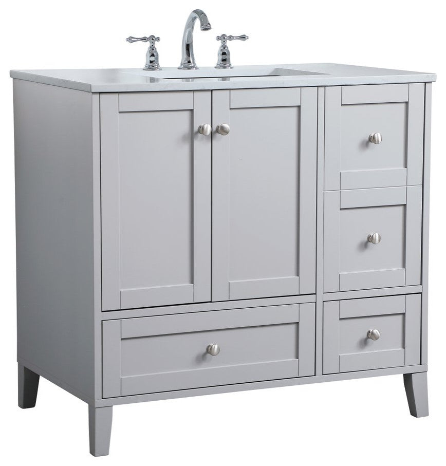 22" Traditional Grey-Light Bathroom Vanity