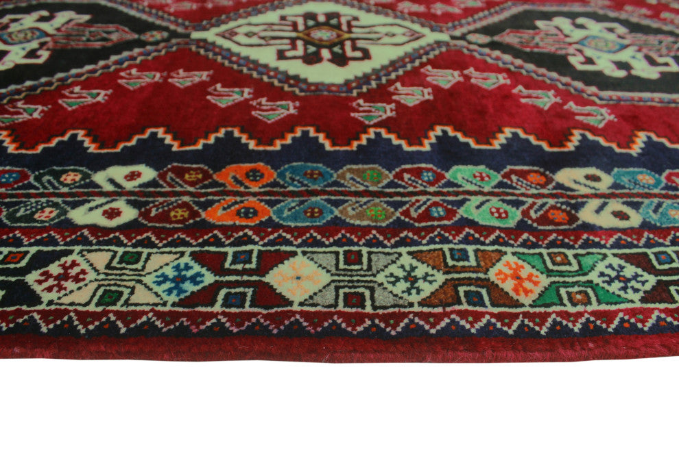 Fine Vintage Distressed Mehrangi Red Rug
