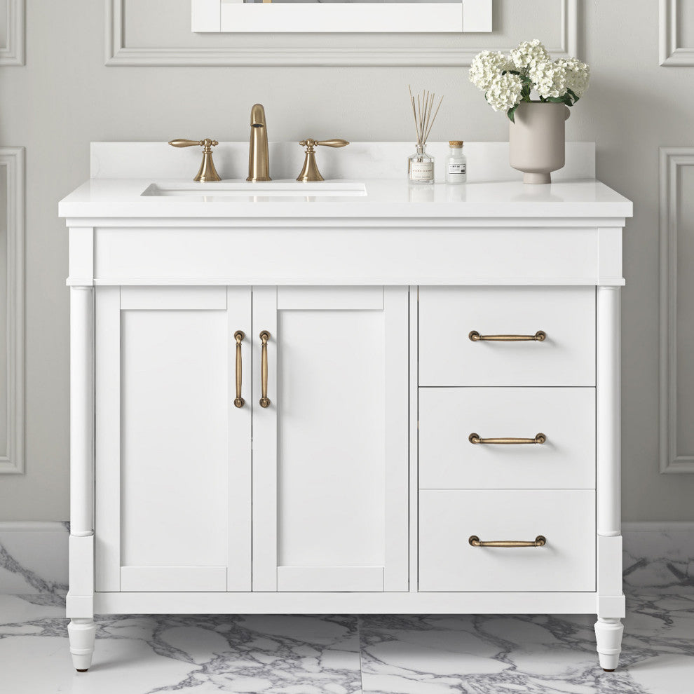 OVE Decors Salisbury Bathroom Vanity, White, 42 in