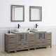 Vanity Art Bathroom Vanity Set With Sink, Driftwood Gray, 84", Standard Mirror