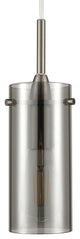 Effimero 5-Light Cluster Pendant With Polished Smoke Glass, Brushed Nickel