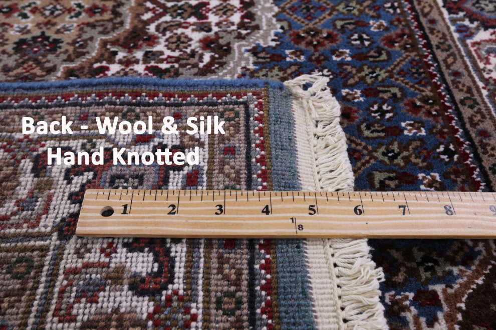 Wool & Silk Hand-Knotted Persian Tabriz Rug 3' 0" X 4' 11" - Q13023