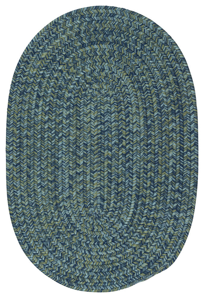 Colonial Mills Carrington Tweed Braided Area Rug, Deep Blue, 11x14