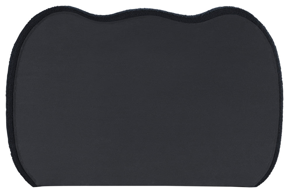 Hyde Boucle Fabric Upholstered Bed, Black, Twin