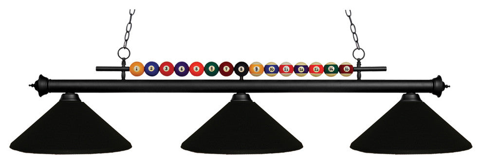 Shark 3 Light Billiard, Matte Black With Matte Black Shade