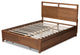 Saffron Modern Brown Finished Wood King Size 4-Drawer Platform Storage Bed