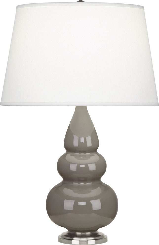 Small Triple Gourd Accent Lamp, Smokey Taupe